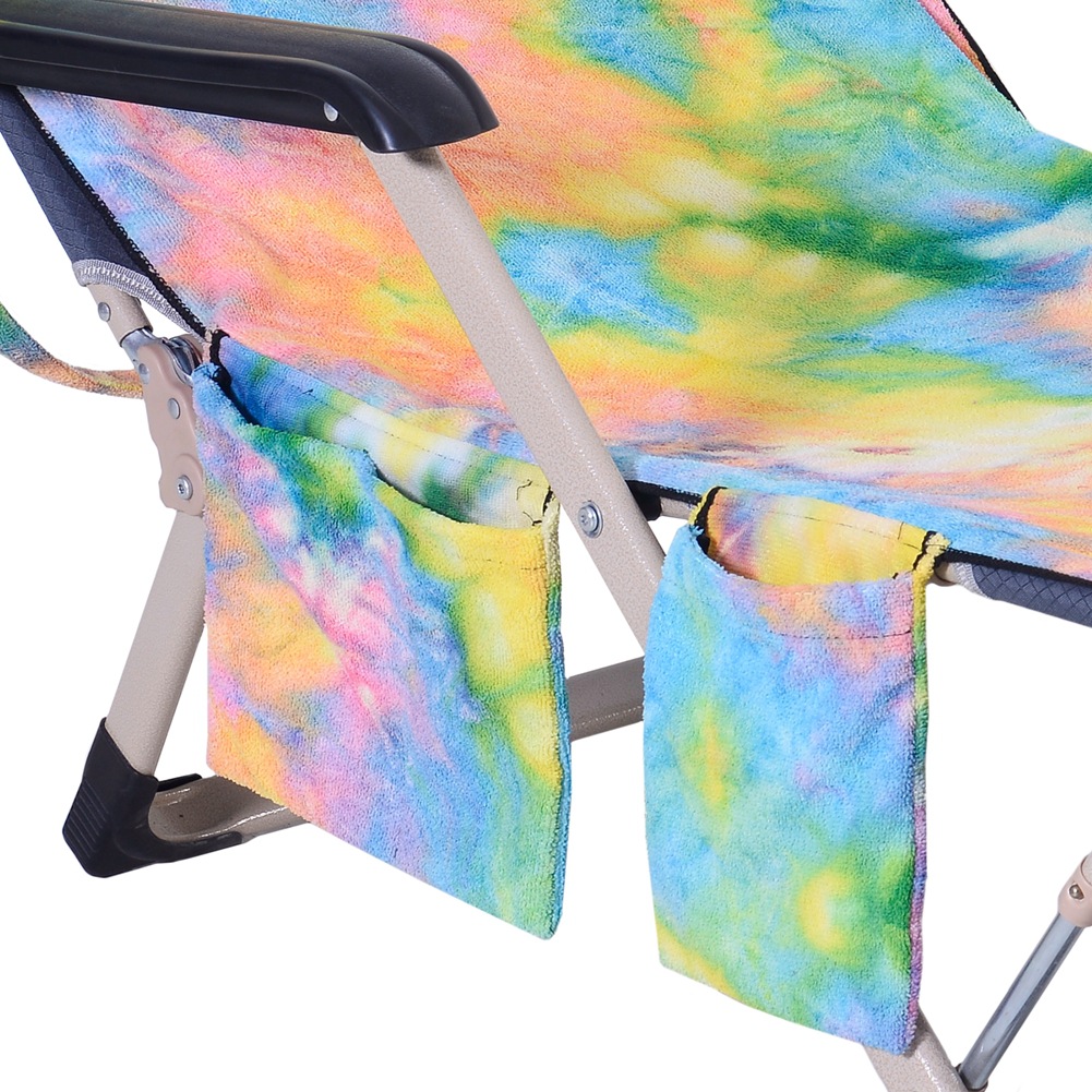 Exclusive for Cross-Border Tie-Dyed Microfiber Beach Towel Recliner Cover Beach Chair Towels Hot Sale Single Layer 600G Exclusive for Cross-Border Tie-Dyed Microfiber Beach Towel Recliner Cover Beach Chair Towels Hot Sale Single Layer 600G