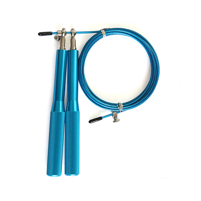 Hj-e028 aluminum alloy steel wire rope skipping