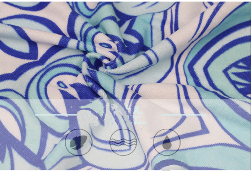 Wholesale 150cm Round Beach Towel Blue Pattern Printing Wholesale 150cm Round Beach Towel Blue Pattern Printing