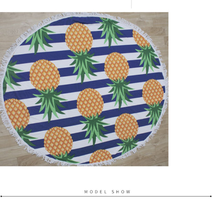 Bohemian Women Shawl White Round Beach Towel Microfiber Blanket Active Printing Bohemian Women Shawl White Round Beach Towel Microfiber Blanket Active Printing