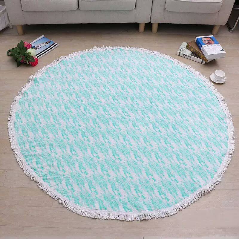 Hot sale 100% cotton round beach towel reactive printing dyes round bath towel