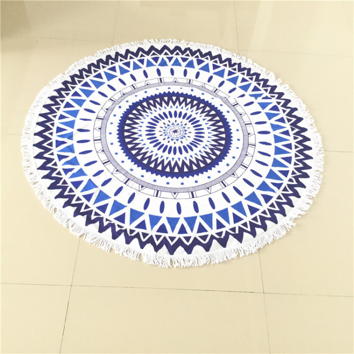 Microfiber circular beach towel tassel yoga mat active printing bath towel speed selling hot spot Microfiber circular beach towel tassel yoga mat active printing bath towel speed selling hot spot
