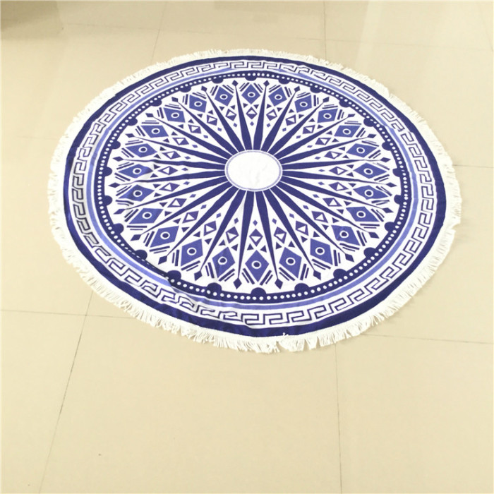 Microfiber circular beach towel tassel yoga mat active printing bath towel speed selling hot spot Microfiber circular beach towel tassel yoga mat active printing bath towel speed selling hot spot