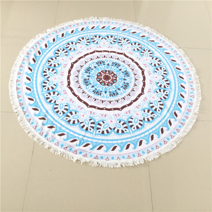 Microfiber circular beach towel tassel yoga mat active printing bath towel speed selling hot spot Microfiber circular beach towel tassel yoga mat active printing bath towel speed selling hot spot