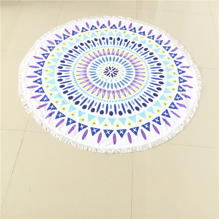 Microfiber circular beach towel tassel yoga mat active printing bath towel speed selling hot spot Microfiber circular beach towel tassel yoga mat active printing bath towel speed selling hot spot