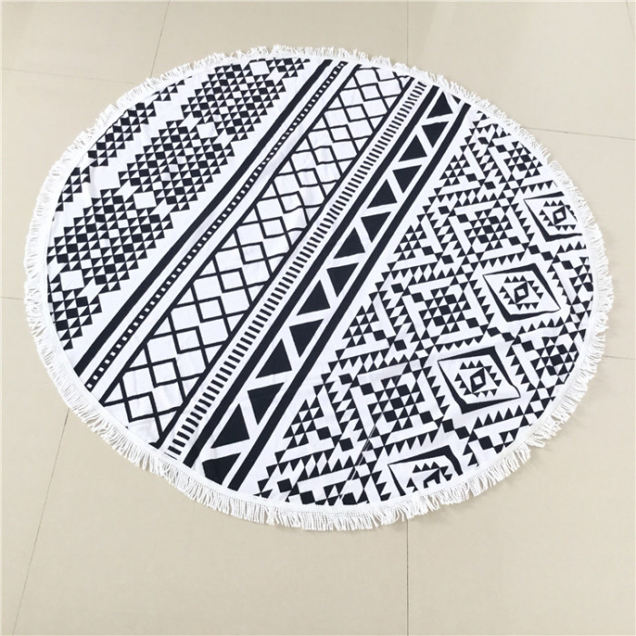 Microfiber circular beach towel tassel yoga mat active printing bath towel speed selling hot spot Microfiber circular beach towel tassel yoga mat active printing bath towel speed selling hot spot