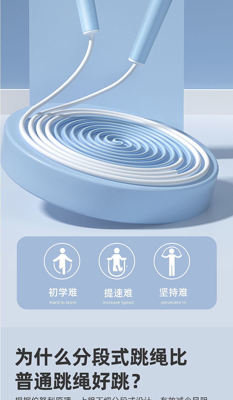Elementary School Student for High School Entrance Exam Skipping Rope Children Professional Racing Training Skipping Rope Sports Sports Stationery Wholesale