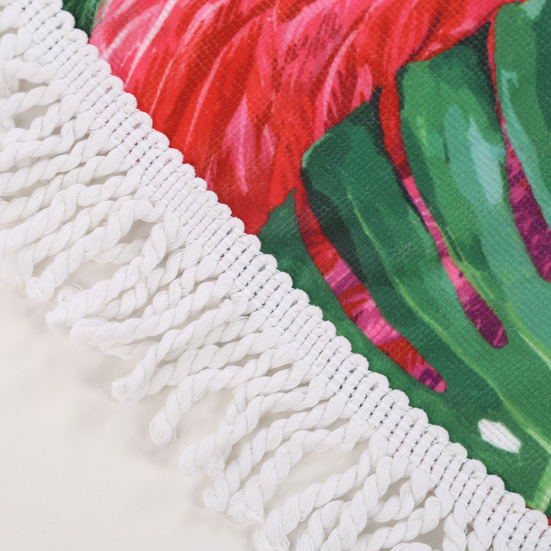Tidal current round beach towel ultra fine fiber sun protection shawl mat mat mat.