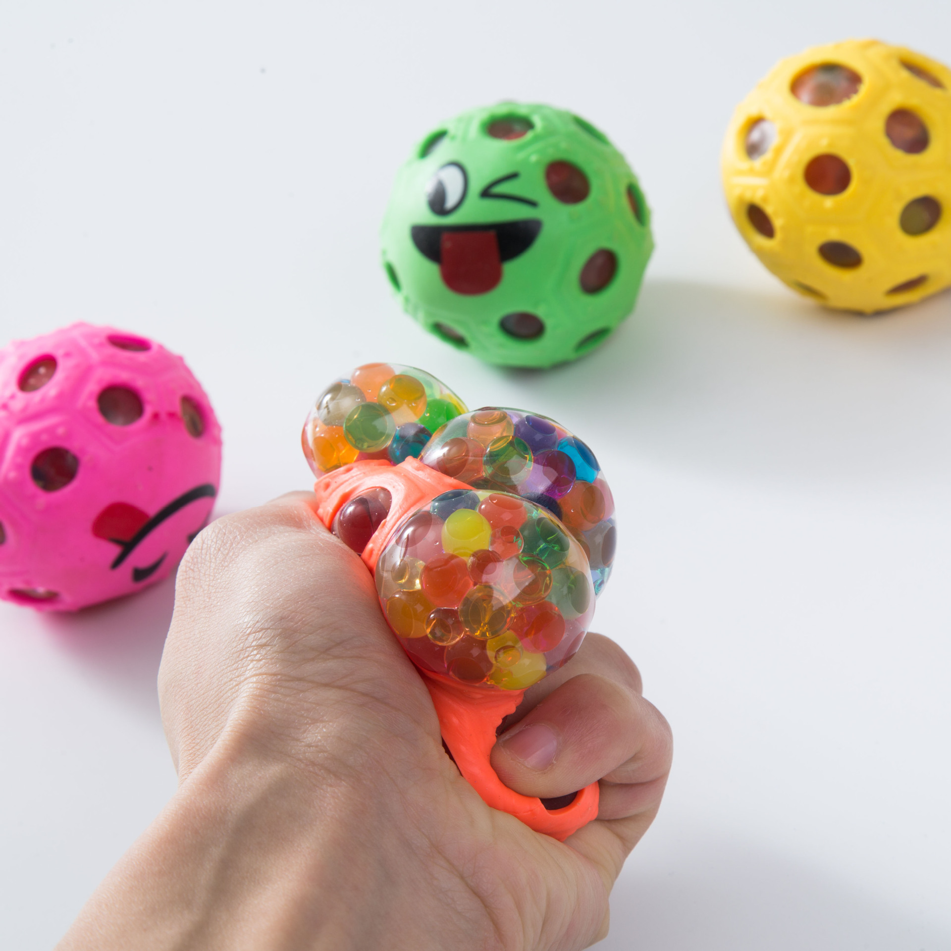 Let off steam ball grape Let off steam football smiling face expression squeeze squeeze happy decompress trick toy expression grape ball