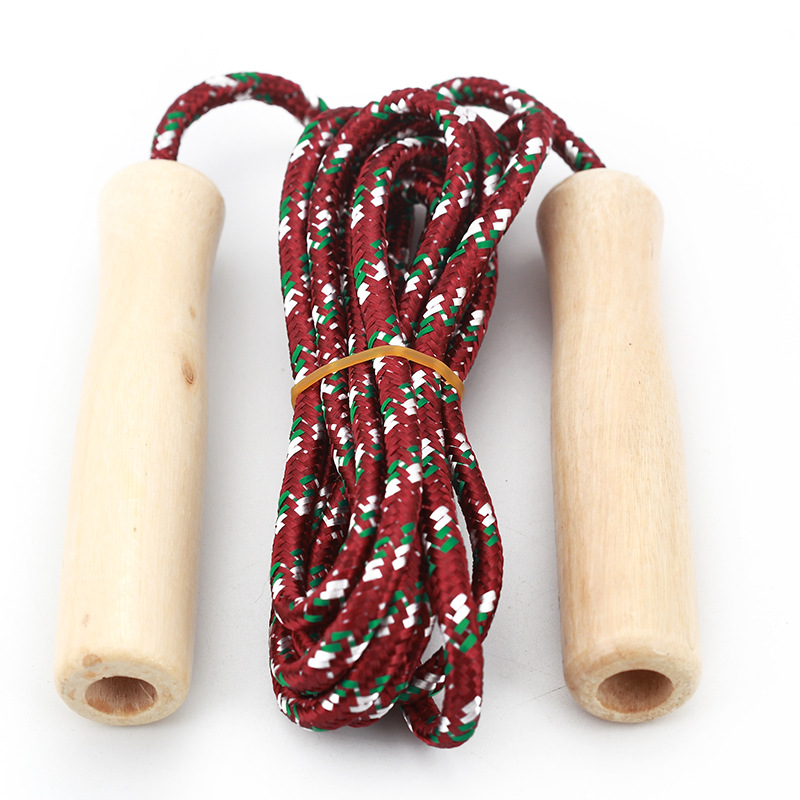Factory Smooth Skipping Rope with Wooden Handle Fitness Equipment Supplies Children Student Skipping Rope Two Yuan Wholesale Products