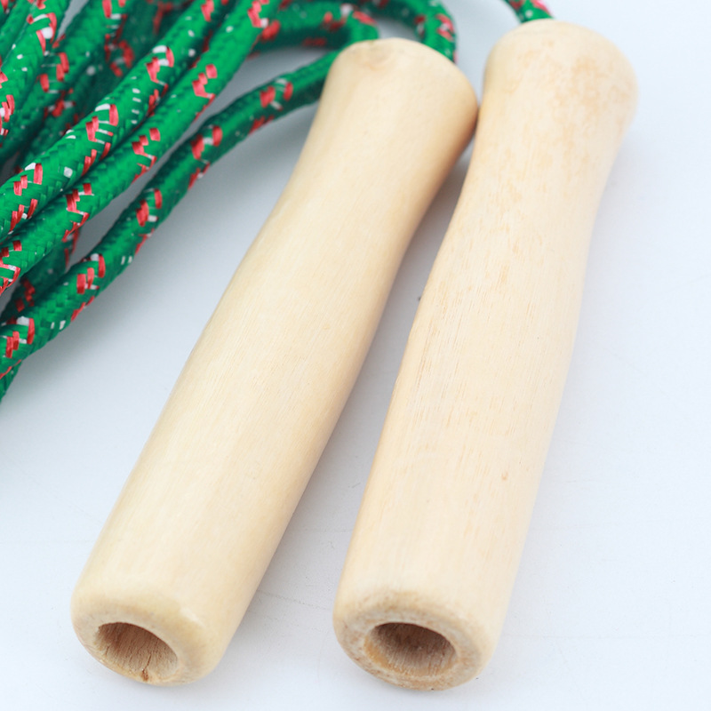 Factory Smooth Skipping Rope with Wooden Handle Fitness Equipment Supplies Children Student Skipping Rope Two Yuan Wholesale Products