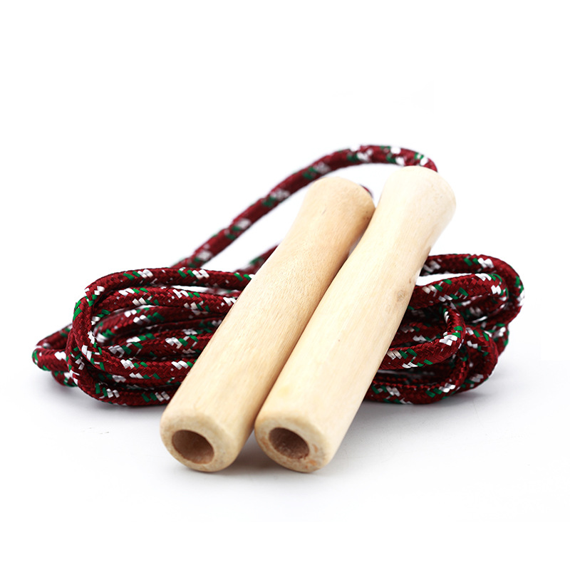 Factory Smooth Skipping Rope with Wooden Handle Fitness Equipment Supplies Children Student Skipping Rope Two Yuan Wholesale Products