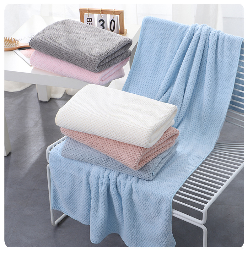 Bath Towel Pineapple Grid Household Adult Bath Towel High Density Coral Velvet Beach Towel 70*140 Big Towel Custom Wholesale Bath Towel Pineapple Grid Household Adult Bath Towel High Density Coral Velvet Beach Towel 70*140 Big Towel Custom Wholesale