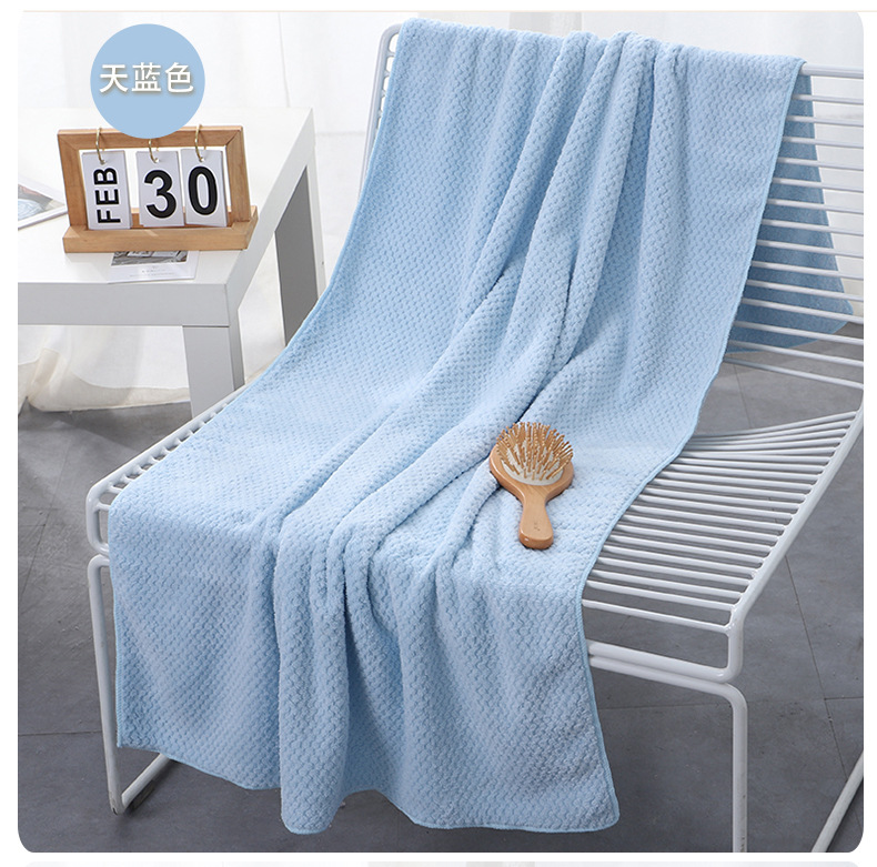Bath Towel Pineapple Grid Household Adult Bath Towel High Density Coral Velvet Beach Towel 70*140 Big Towel Custom Wholesale Bath Towel Pineapple Grid Household Adult Bath Towel High Density Coral Velvet Beach Towel 70*140 Big Towel Custom Wholesale