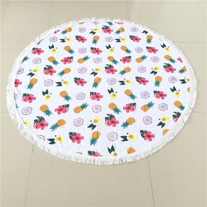 Microfiber round beach towel shawl wholesale water does not fade