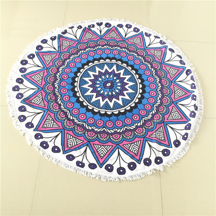 Microfiber round beach towel shawl wholesale water does not fade