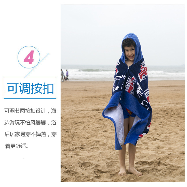Amazon Beach Towel European and American Style Formaldehyde-Free Children Can Wear Pure Cotton Hooded Bath Towel Cloak Lengthened 76cm Amazon Beach Towel European and American Style Formaldehyde-Free Children Can Wear Pure Cotton Hooded Bath Towel Cloak Lengthened 76cm
