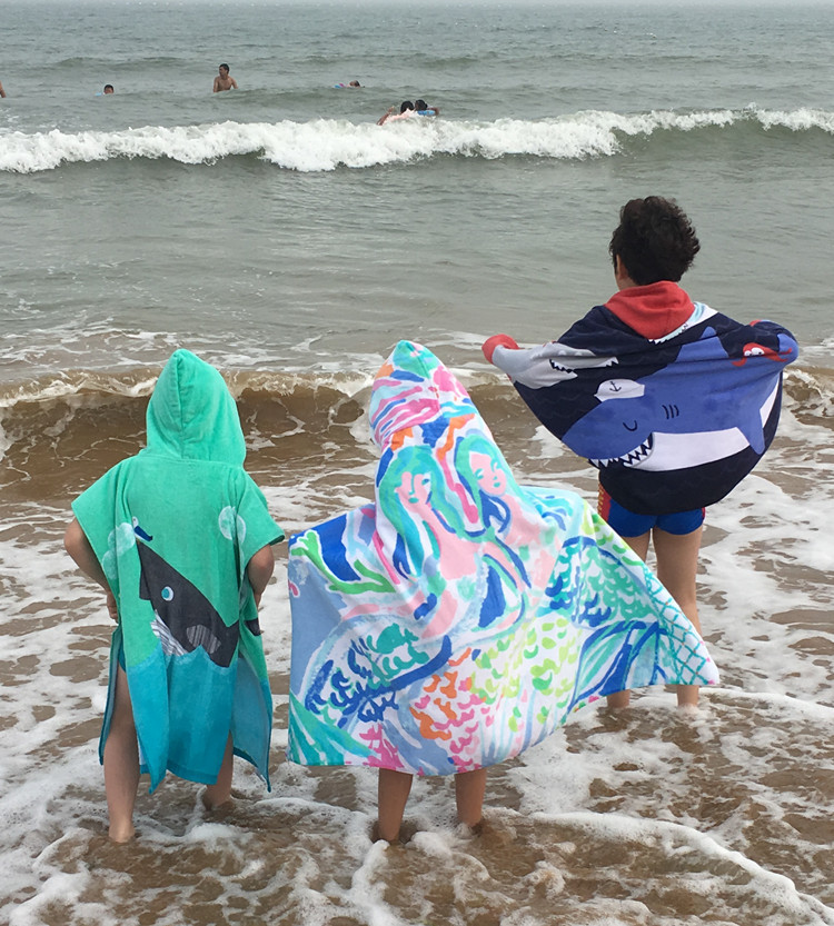 Amazon Beach Towel European and American Style Formaldehyde-Free Children Can Wear Pure Cotton Hooded Bath Towel Cloak Lengthened 76cm Amazon Beach Towel European and American Style Formaldehyde-Free Children Can Wear Pure Cotton Hooded Bath Towel Cloak Lengthened 76cm