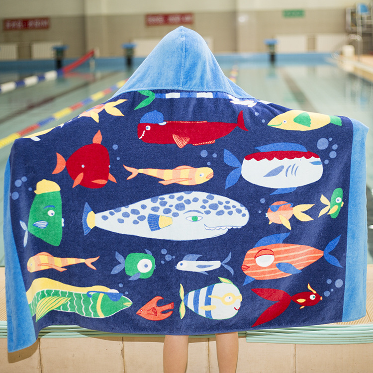 Amazon Beach Towel European and American Style Formaldehyde-Free Children Can Wear Pure Cotton Hooded Bath Towel Cloak Lengthened 76cm Amazon Beach Towel European and American Style Formaldehyde-Free Children Can Wear Pure Cotton Hooded Bath Towel Cloak Lengthened 76cm