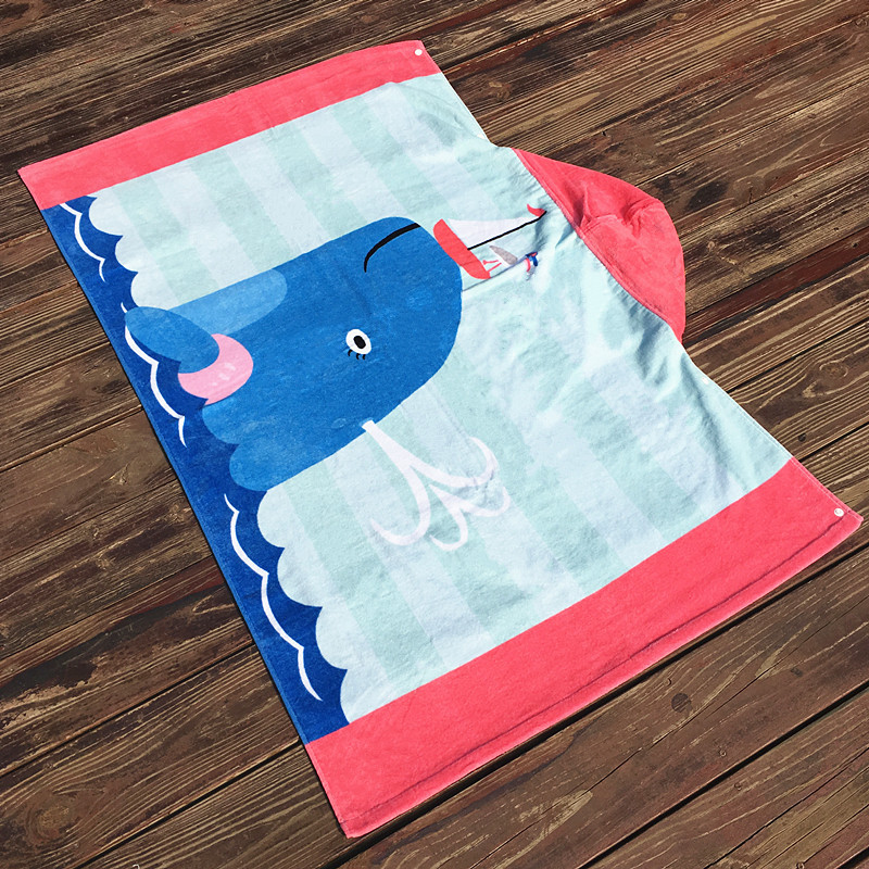 Amazon Beach Towel European and American Style Formaldehyde-Free Children Can Wear Pure Cotton Hooded Bath Towel Cloak Lengthened 76cm Amazon Beach Towel European and American Style Formaldehyde-Free Children Can Wear Pure Cotton Hooded Bath Towel Cloak Lengthened 76cm