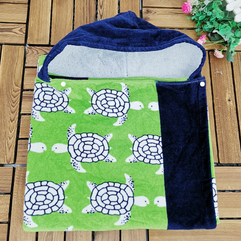 Amazon Beach Towel European and American Style Formaldehyde-Free Children Can Wear Pure Cotton Hooded Bath Towel Cloak Lengthened 76cm Amazon Beach Towel European and American Style Formaldehyde-Free Children Can Wear Pure Cotton Hooded Bath Towel Cloak Lengthened 76cm