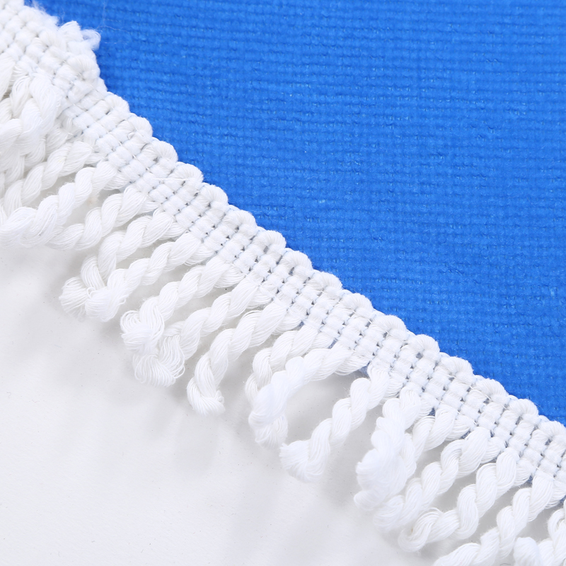 Manufacturer direct selling dolphin printing circular tassel woven beach towel floor mat.