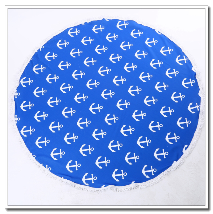 Manufacturer direct sale of super fine fiber circular beach towel bath mat foreign trade.