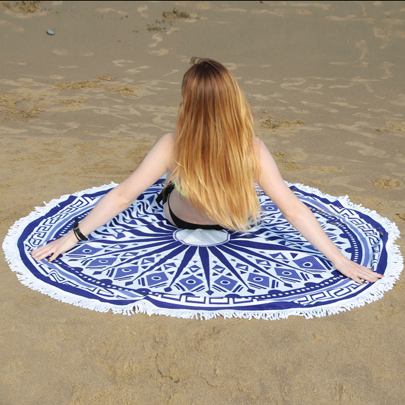 Hot Sale Bohemian Round Beach Towel Blanket Large Microfiber Towel Yoga Mat