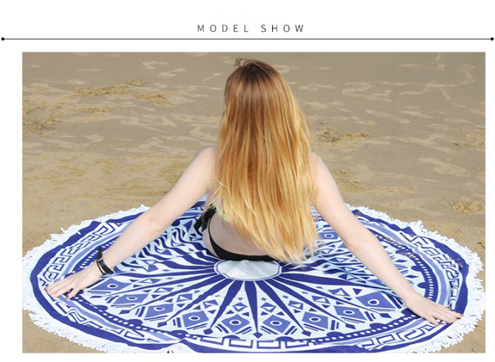 Hot Sale Bohemian Round Beach Towel Blanket Large Microfiber Towel Yoga Mat
