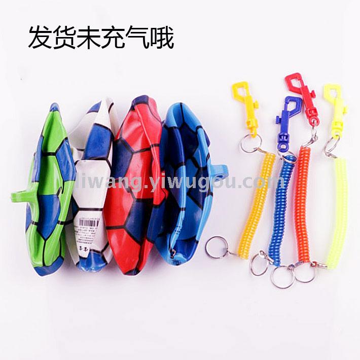 Kindergarten with spring strings patting rubber ball chain spring ball children chain toy ball rings practice football