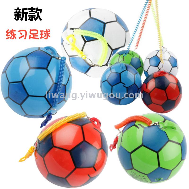Kindergarten with spring strings patting rubber ball chain spring ball children chain toy ball rings practice football