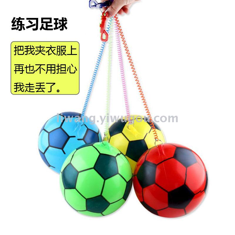 Kindergarten with spring strings patting rubber ball chain spring ball children chain toy ball rings practice football