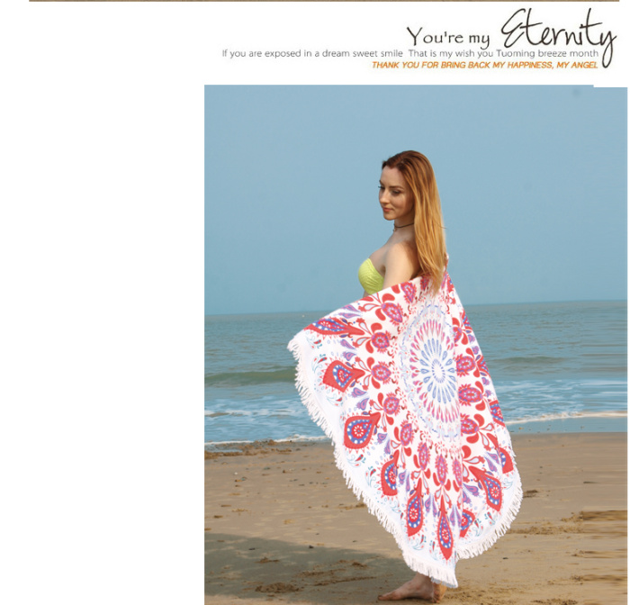 Hot Sale Round Circle Beach Towel Shawl Microfiber Blanket with Tassel Yoga Mat Play Mat Hot Sale Round Circle Beach Towel Shawl Microfiber Blanket with Tassel Yoga Mat Play Mat