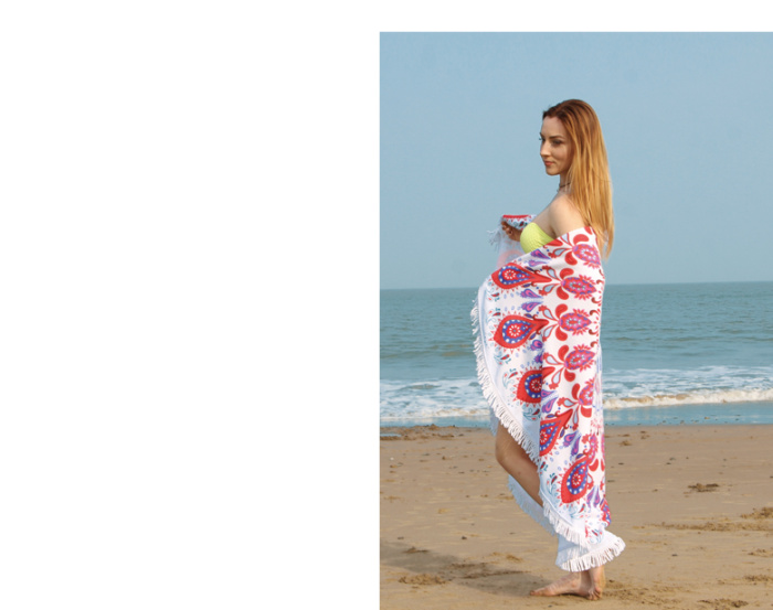 Hot Sale Round Circle Beach Towel Shawl Microfiber Blanket with Tassel Yoga Mat Play Mat Hot Sale Round Circle Beach Towel Shawl Microfiber Blanket with Tassel Yoga Mat Play Mat