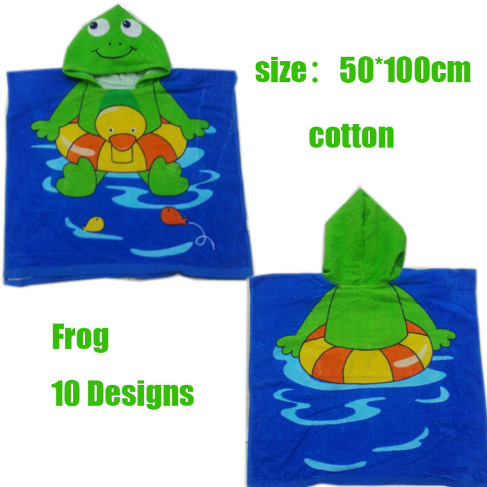 Kids' 100% Cotton Catoon Pattern Beach Towel Bath Robes