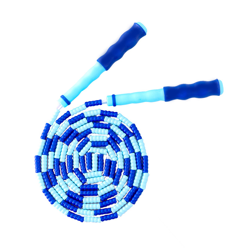 Bamboo Rope Skipping Kindergarten Children&#039;s Soft and Hard Pattern Fitness Non-Knotted Primary and Secondary School Students High School Entrance Examination Bead Rope Skipping Manufacturer