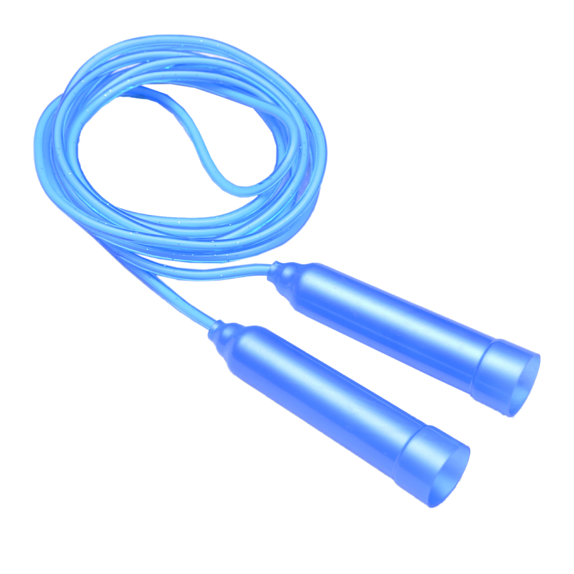 Yi Cai Factory Direct Children's Color Crystal Rope Skipping Fitness Exercise Sporting Goods Plastic Handle Skipping Rope Wholesale