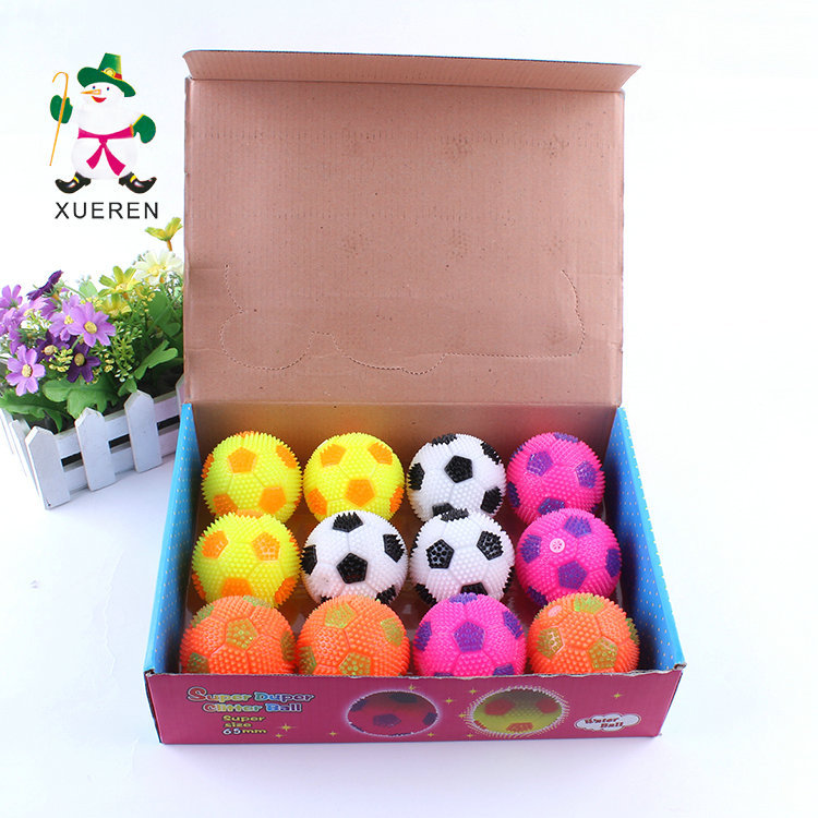 Children's toys to spread the hot flash football gadgets whistle 6.5cm luminous toy elastic massage ball Children's toys to spread the hot flash football gadgets whistle 6.5cm luminous toy elastic massage ball