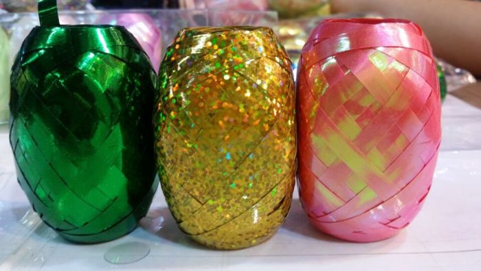 Rainbow films football balloon tie Ribbon 0.5*10m football