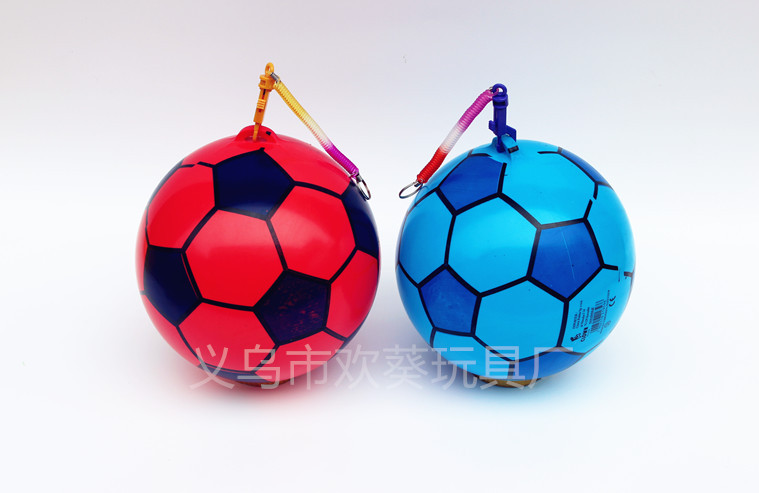 With Spring Rope Chain Hanging Ring Football Children Inflatable Toy Ball Baby Small Football Kindergarten Dance Portable Ball