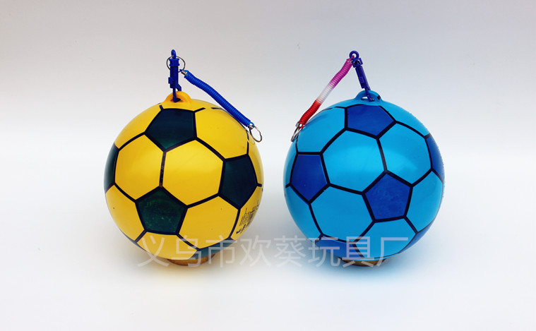 With Spring Rope Chain Hanging Ring Football Children Inflatable Toy Ball Baby Small Football Kindergarten Dance Portable Ball