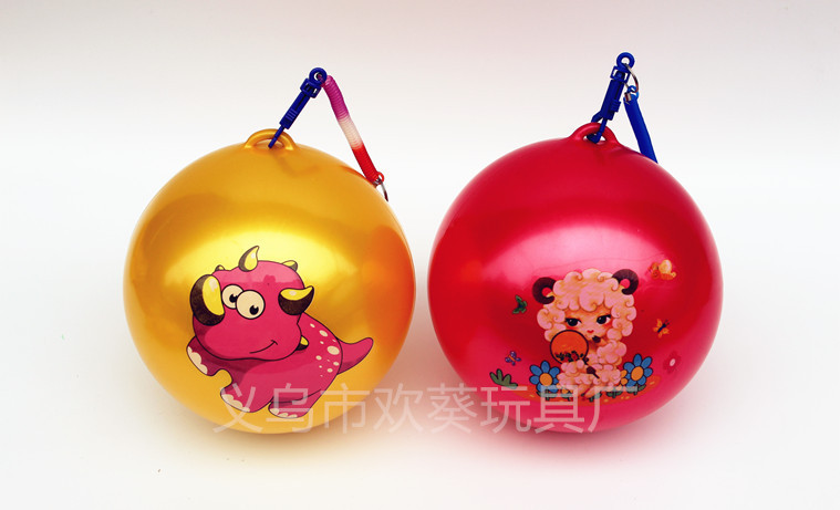 With Spring Rope Chain Hanging Ring Football Children Inflatable Toy Ball Baby Small Football Kindergarten Dance Portable Ball