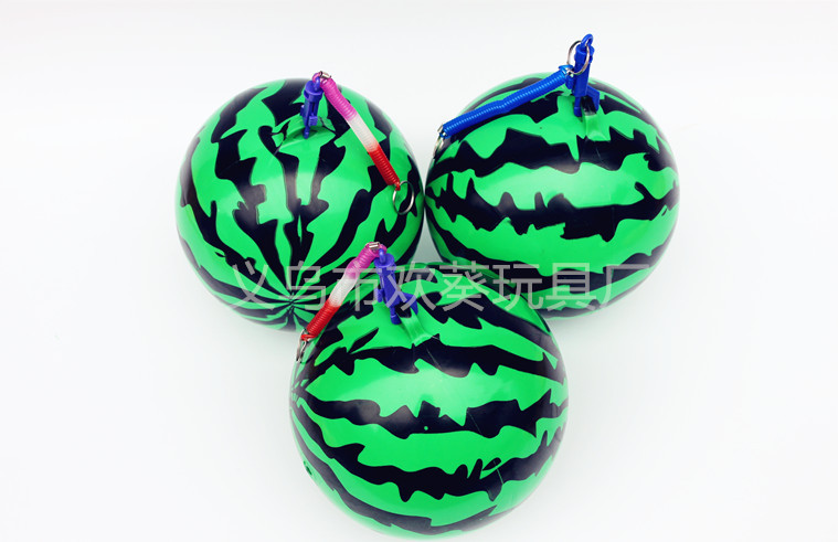 With Spring Rope Chain Hanging Ring Football Children Inflatable Toy Ball Baby Small Football Kindergarten Dance Portable Ball