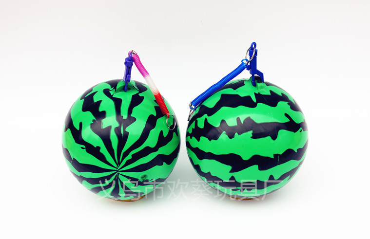 With Spring Rope Chain Hanging Ring Football Children Inflatable Toy Ball Baby Small Football Kindergarten Dance Portable Ball