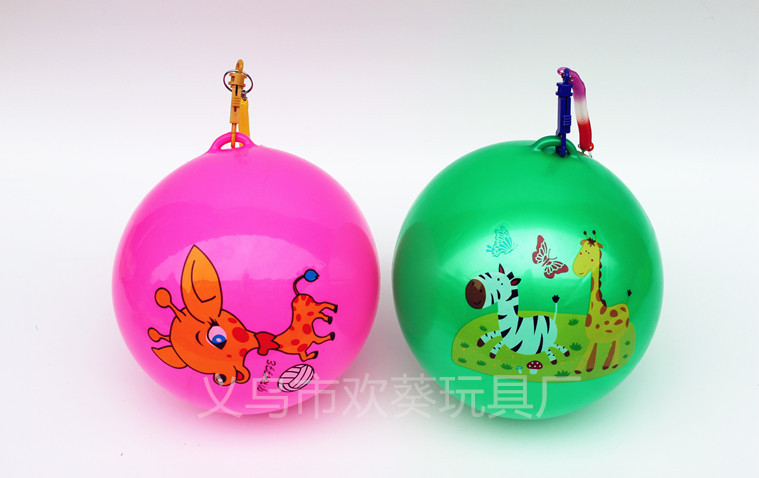 With Spring Rope Chain Hanging Ring Football Children Inflatable Toy Ball Baby Small Football Kindergarten Dance Portable Ball