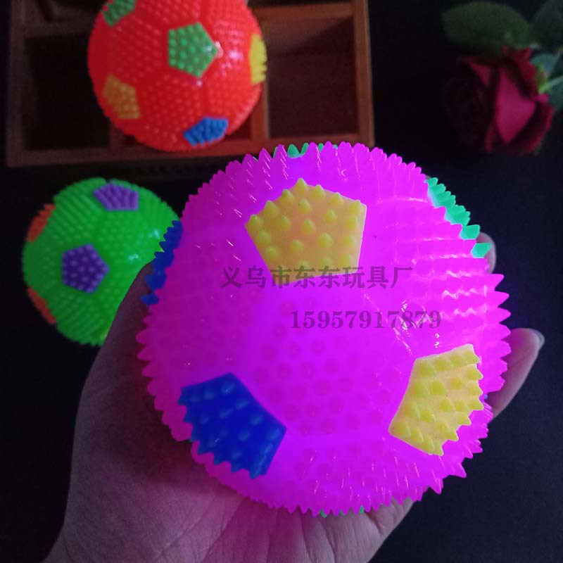 Large Football Sound Flash Acanthosphere Massage Ball Squeeze and Sound with Light Rope Whistle Elastic Ball Luminous Toy Manufacturer Large Football Sound Flash Acanthosphere Massage Ball Squeeze and Sound with Light Rope Whistle Elastic Ball Luminous Toy Manufacturer