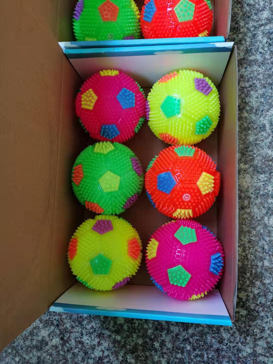 Large Football Sound Flash Acanthosphere Massage Ball Squeeze and Sound with Light Rope Whistle Elastic Ball Luminous Toy Manufacturer Large Football Sound Flash Acanthosphere Massage Ball Squeeze and Sound with Light Rope Whistle Elastic Ball Luminous Toy Manufacturer