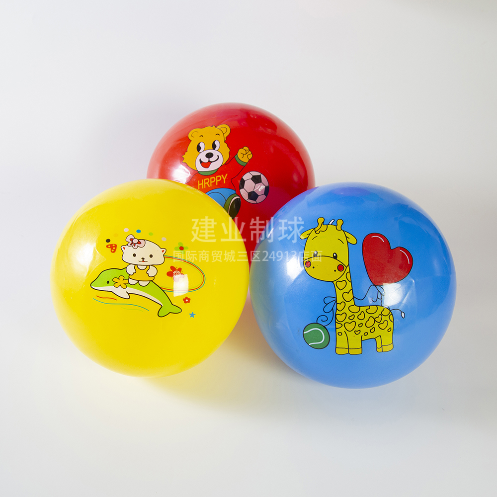  9-Inch PVC Children&#039;s Toy Pat Ball Soft Fragrance Inflatable Ball Football Cartoon Ball Labeling Ball Good Elasticity