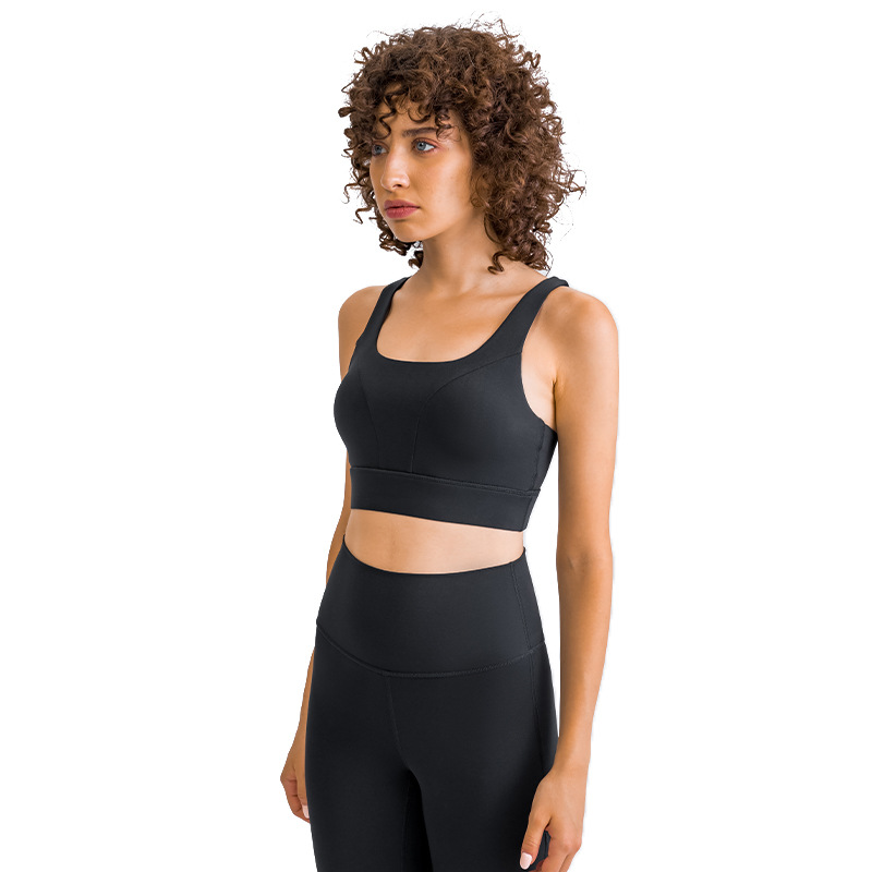 2021 European and American New U-Shaped Beauty Back Exercise Underwear Elastic Workout Shock Absorber Rope Skipping Running Sports Workout Bra