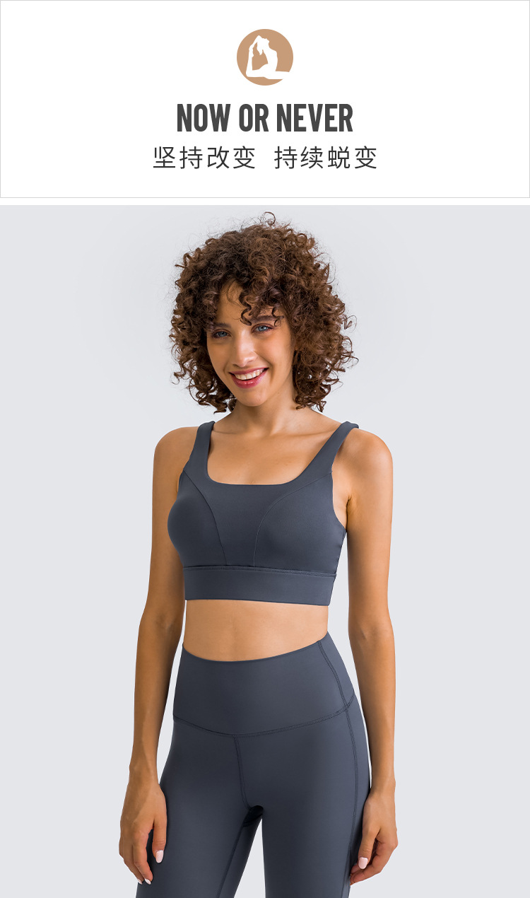 2021 European and American New U-Shaped Beauty Back Exercise Underwear Elastic Workout Shock Absorber Rope Skipping Running Sports Workout Bra
